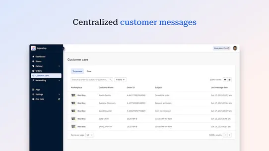 Mirakl Connect screenshot