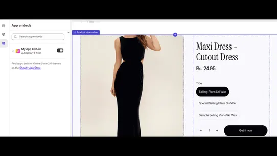 Add2Cart Effect screenshot