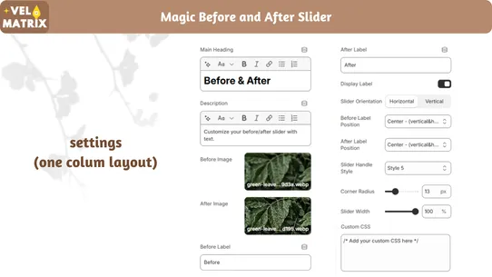 Before And After Slider screenshot