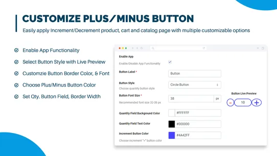 Extendons Quantity Selector screenshot