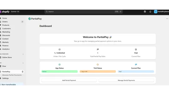 PartialPay: Rest on COD screenshot
