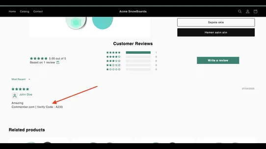 Commentier ‑ Verified Reviews screenshot