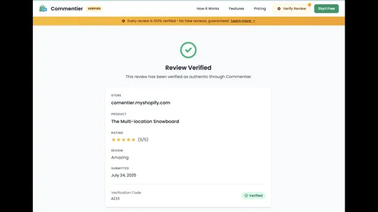 Commentier ‑ Verified Reviews screenshot