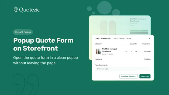 Quotezic – Request a Quote screenshot