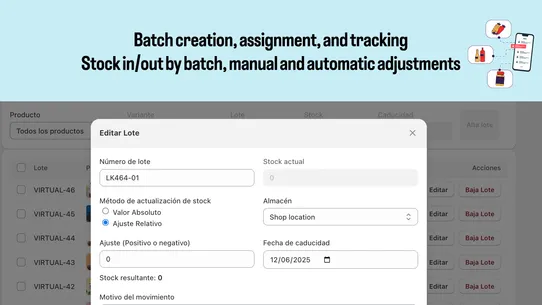 LogistiX Batch Inventory screenshot