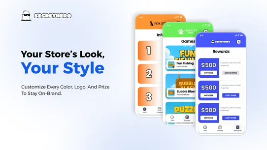 SecretHero Games &amp; Rewards Hub screenshot