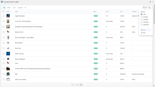 RG Quick Bulk Product Editor screenshot