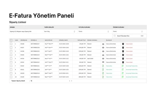 Trendyol E‑Fatura screenshot
