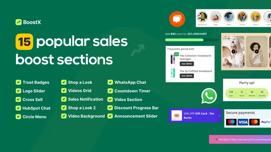 BoostX: Sales Boost Sections screenshot
