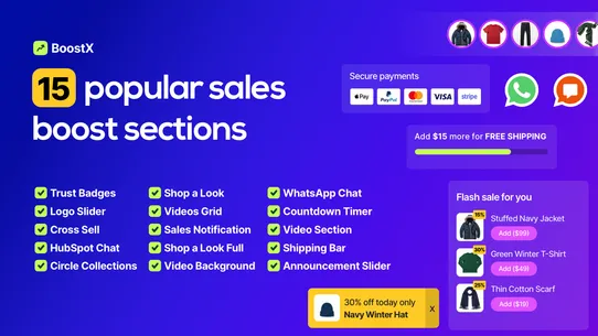 BoostX: Sales Boost Sections screenshot
