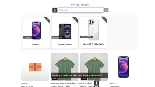 DTEC Voice Shopping Assistant screenshot
