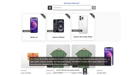 DTEC Voice Shopping Assistant screenshot