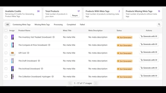 SEO AI MetaGenius screenshot