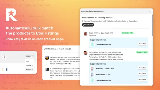ReviewDock Etsy Reviews screenshot
