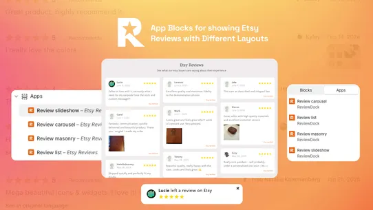 ReviewDock Etsy Reviews screenshot