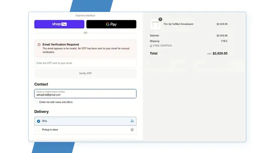 Xpress Email Validation screenshot
