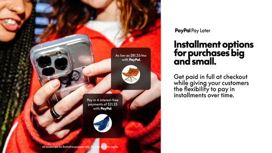 PayPal Pay Later Messaging screenshot