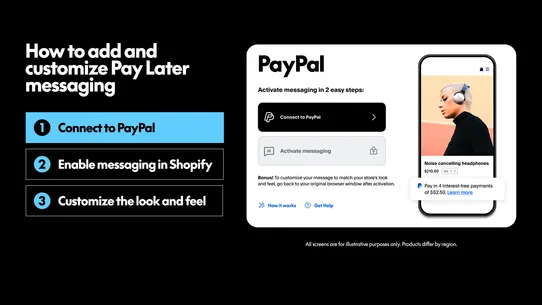 PayPal Pay Later Messaging screenshot