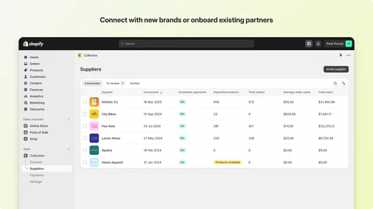 Shopify Collective screenshot