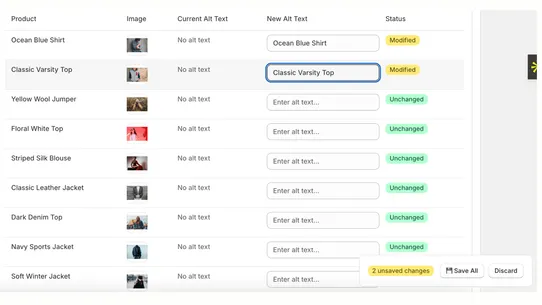 AltMate: Bulk Alt Text Editor screenshot