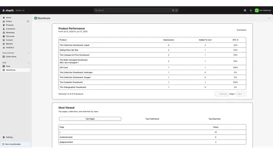 StoreScore screenshot