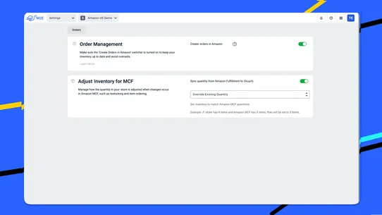 Amazon MCF by M2E screenshot