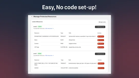∞ Password Page + Lock Pages screenshot