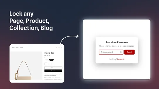 ∞ Password Page + Lock Pages screenshot