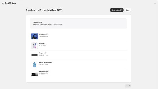 AdGPT App screenshot