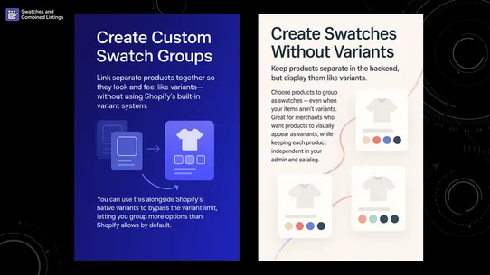 Swatches and Combined Listings screenshot