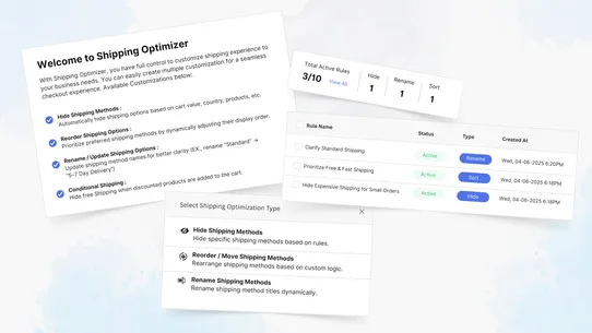 Shipping Optimizer screenshot