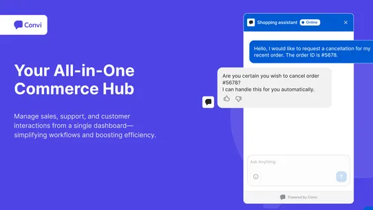 Convi Helpdesk &amp; Sales AI Chat screenshot