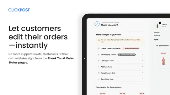 CP: Order Editing &amp; Upsell screenshot