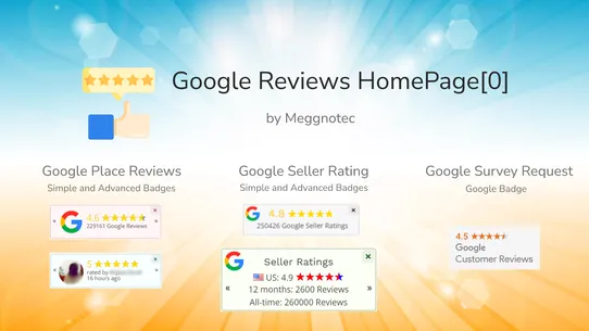 Google Reviews Trust Badges HP screenshot