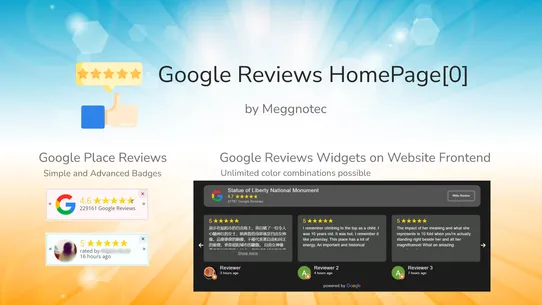 Google Reviews Trust Badges HP screenshot