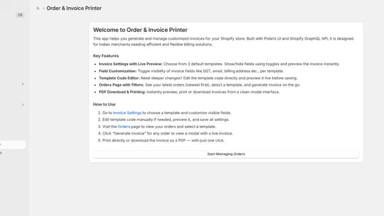 bill‑Printer screenshot