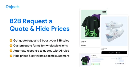 B2B Request Quote &amp; Hide Price screenshot
