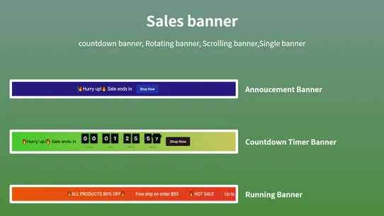 DXC: Countdown &amp; pop‑up screenshot