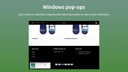 DXC: Countdown &amp; pop‑up screenshot