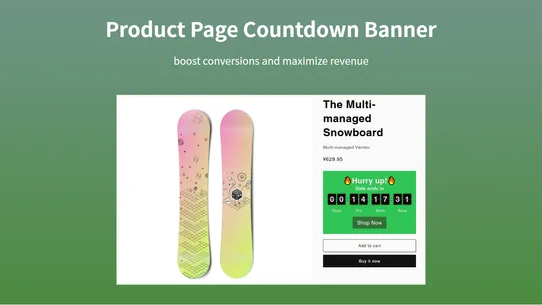 DXC: Countdown &amp; pop‑up screenshot