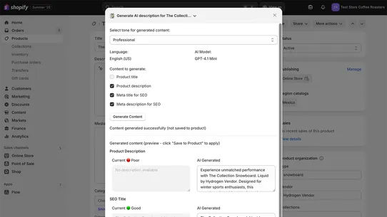 Descripto: AI Descriptions screenshot