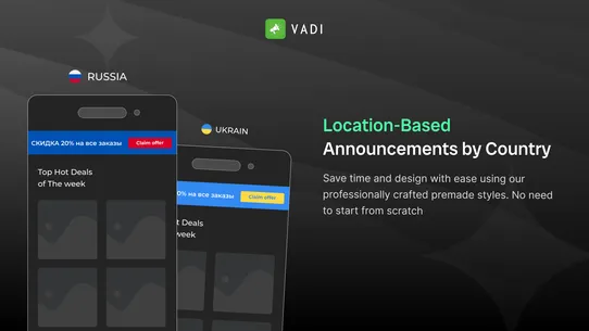 Vadi ‑ Quick Announcement Bar screenshot