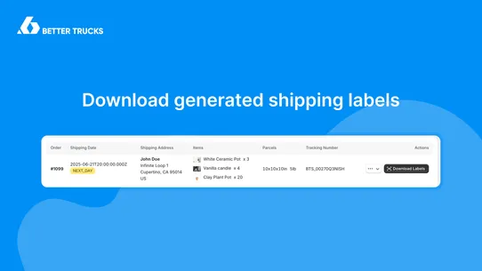 Better Trucks Shipping screenshot