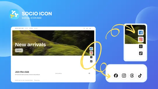 Socio Icon – Social Icon Bar screenshot