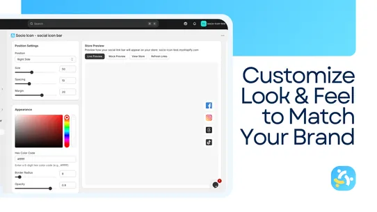 Socio Icon – Social Icon Bar screenshot