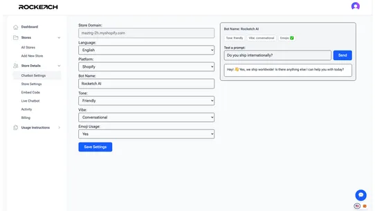 Rocketch Support Assistant screenshot