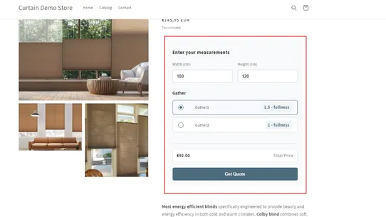 InterioApp Curtains screenshot
