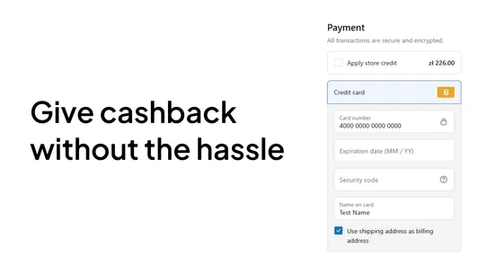 Store Credit Cashback ‑ SCC screenshot