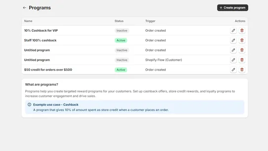 Store Credit Cashback ‑ SCC screenshot