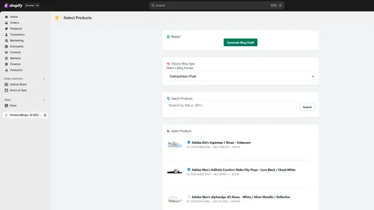 ProductBlogs: AI SEO Traffic screenshot